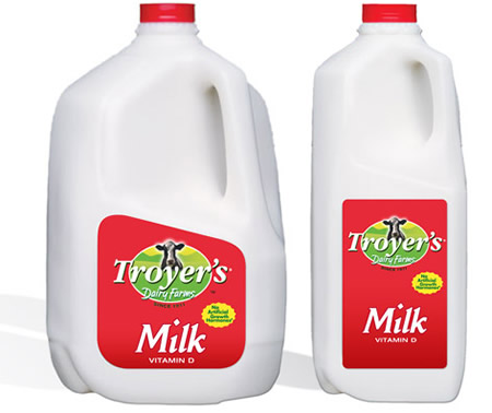 Milk Jug Labels Printed On Dairy Litho Laminated For Added