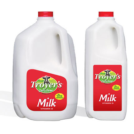 Milk Jug Labels Printed On Dairy Litho Laminated For Added Moisture Protection